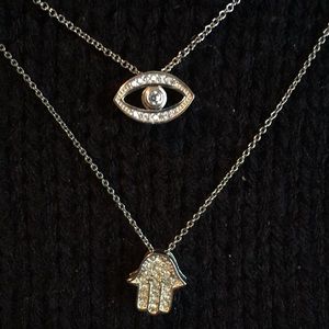 Evil eye and hamsa necklace